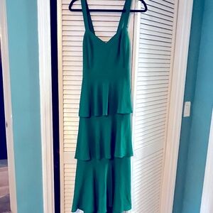 Green Tiered Dress, size 12, Belle by Badgley Mischka
